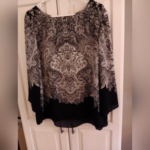 Womens Tunic Top Rose & Olive Large